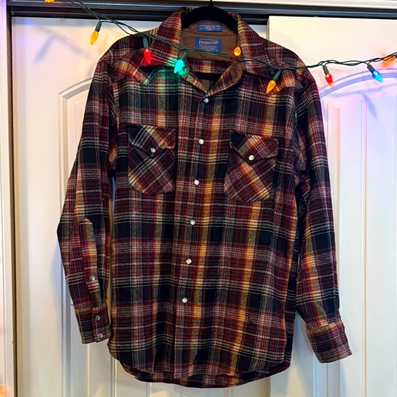 Vintage Pendleton 100% Wool Flannel - Picture 1 of 3